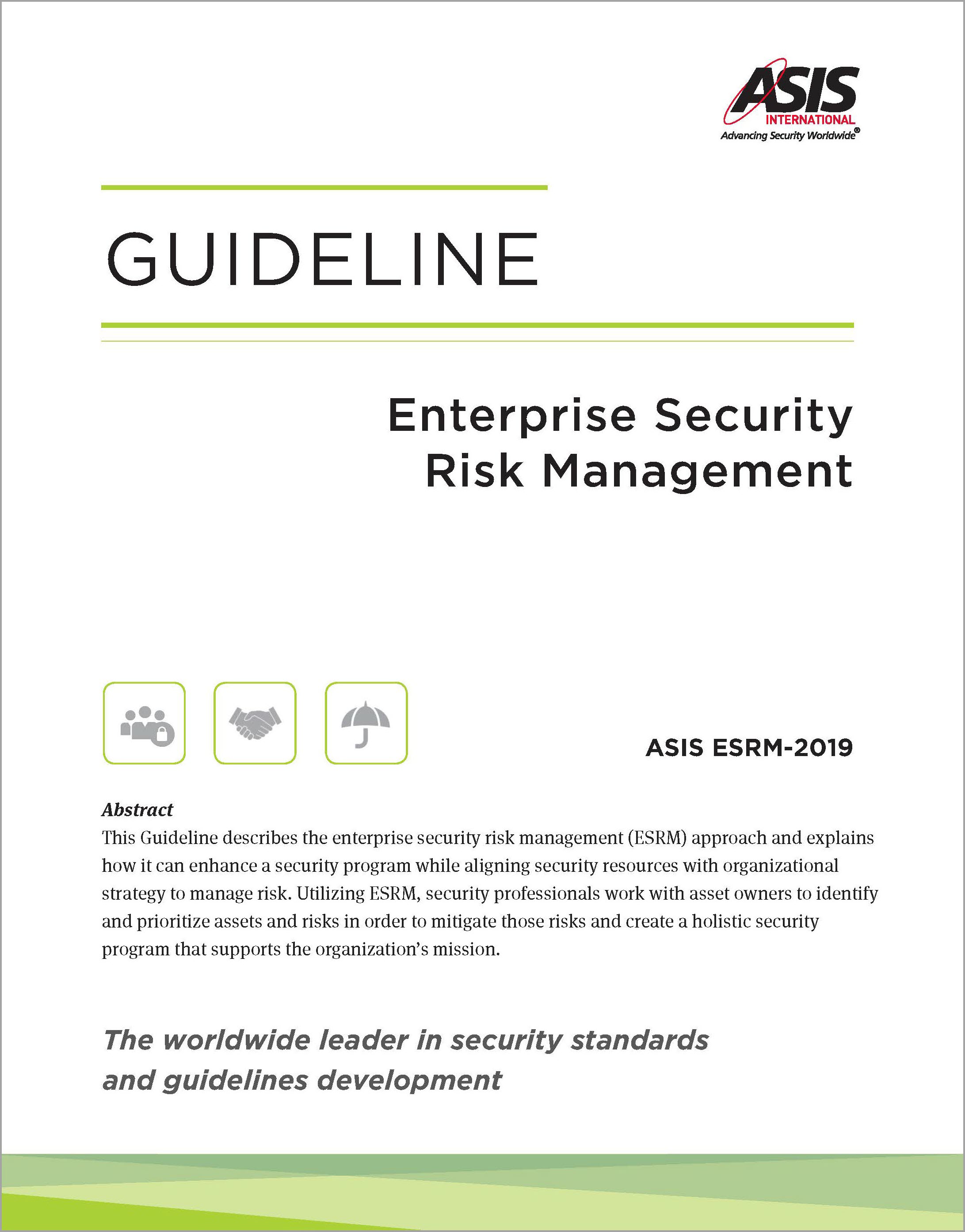 ESRM Guideline cover page